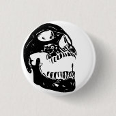 Badge Rond 2,50 Cm Crâne - le cri (Devant)