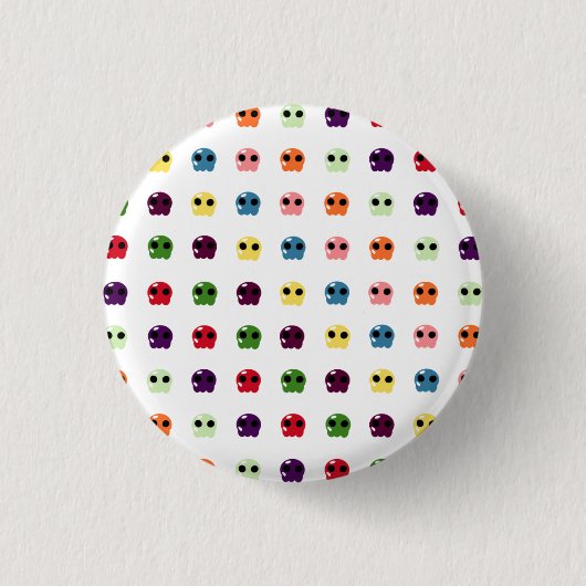 Badge Rond 2,50 Cm Crânes de sucre (Devant)