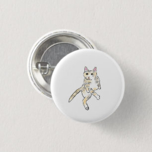 Badge Rond 2,50 Cm Crayon de toilettage pour chat calico, cadeau pour