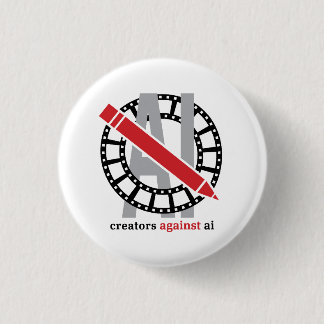 Badge Rond 2,50 Cm Créateurs contre l'IA - Bouton