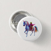 Badge Rond 2,50 Cm Créature Licorne  (Devant & derrière)