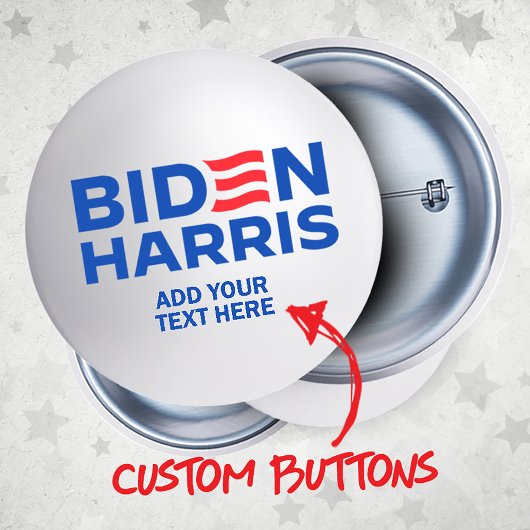 Badge Rond 2,50 Cm Créez votre propre Biden Harris 2024