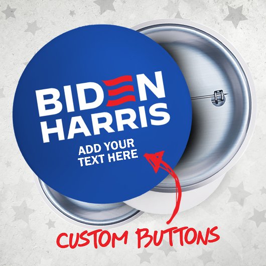 Badge Rond 2,50 Cm Créez votre propre Biden Harris 2024