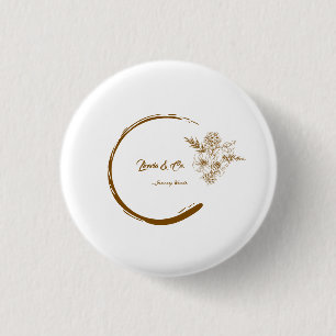 Badge Rond 2,50 Cm Créez votre propre élégant floral personnalisé en
