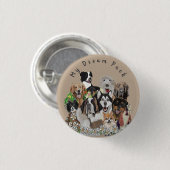 Badge Rond 2,50 Cm Créez Votre Propre Pack De Chien Heureux Modèle Ou (Devant & derrière)