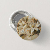 Badge Rond 2,50 Cm Crème de simplicité de magnolia (Devant & derrière)