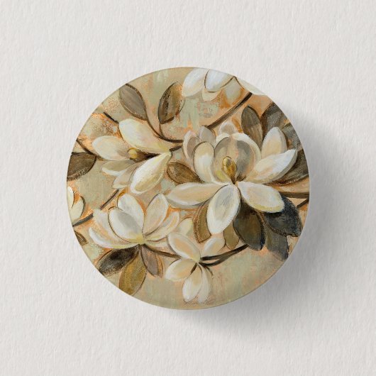 Badge Rond 2,50 Cm Crème de simplicité de magnolia (Devant)
