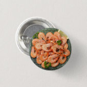 Badge Rond 2,50 Cm Crevettes (Devant & derrière)