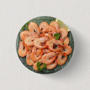 Badge Rond 2,50 Cm Crevettes