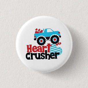 Badge Rond 2,50 Cm Croisière Coeur de Camion Monster bleu Valentine