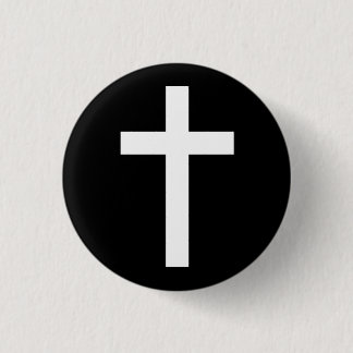 BADGE ROND 2,50 CM "CROIX CHRÉTIENNE "