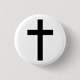 BADGE ROND 2,50 CM "CROIX CHRÉTIENNE "