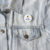 Badge Rond 2,50 Cm Croix de cœurs (En situation)