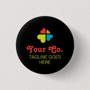 Badge Rond 2,50 Cm Croix des coeurs