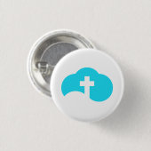 Badge Rond 2,50 Cm Croix des Nuages (Devant & derrière)