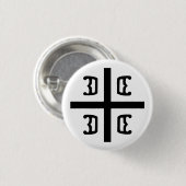 Badge Rond 2,50 Cm Croix serbe (Devant & derrière)