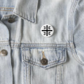Badge Rond 2,50 Cm Croix serbe (En situation)