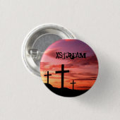 Badge Rond 2,50 Cm croix, Xstream. - Customisé (Devant & derrière)