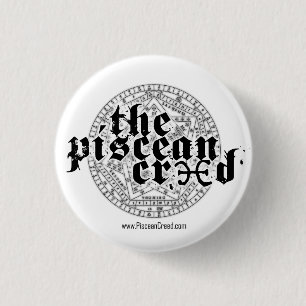 Badge Rond 2,50 Cm Croyance de Piscean - 1 1/4" bouton