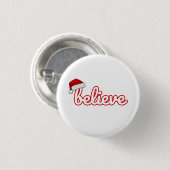Badge Rond 2,50 Cm Croyez à Noël (Devant & derrière)