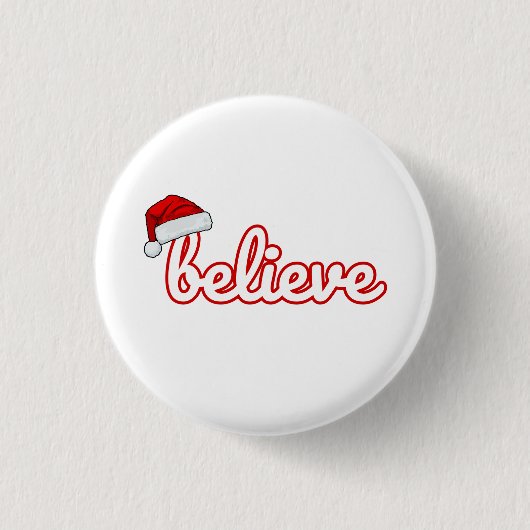 Badge Rond 2,50 Cm Croyez à Noël (Devant)
