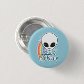 Badge Rond 2,50 Cm Croyez en aliens (Devant & derrière)