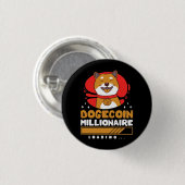 Badge Rond 2,50 Cm Crypto DogeCoin Millionaire Chargement (Devant & derrière)
