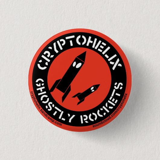 Badge Rond 2,50 Cm Cryptohelix - Roquettes Ghosts (ROUGE) (Devant)