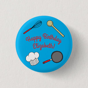 Badge Rond 2,50 Cm Cuisine Chef Cuisine Enfants 1er anniversaire