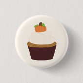 Badge Rond 2,50 Cm Cupcake citrouille - Insigne rond d'arraché (Devant)