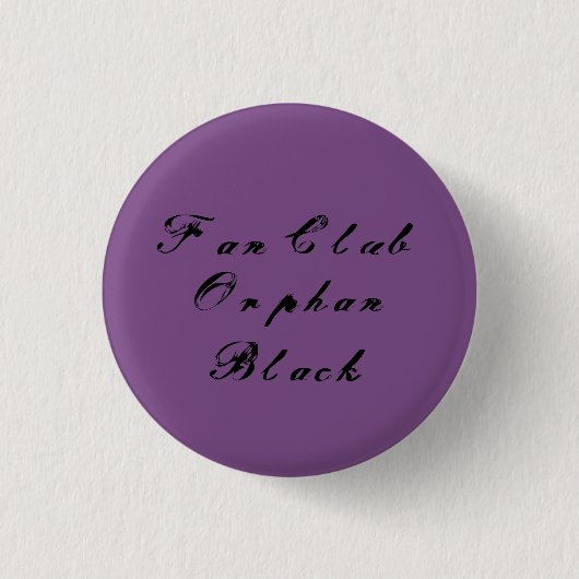 Badge Rond 2,50 Cm Cursive de manuscrit affligé par noir d'orphelin (Devant)