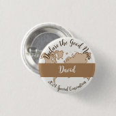 Badge Rond 2,50 Cm Custom 2024 Convention JW Déclarer les bonnes nouv (Devant & derrière)