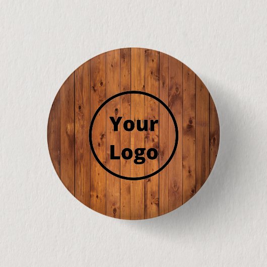 Badge Rond 2,50 Cm Custom brown wood (Devant)