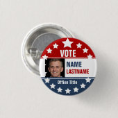 Badge Rond 2,50 Cm Custom Campaign Template Photo (Devant & derrière)