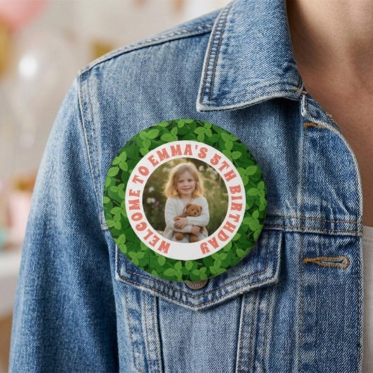 Badge Rond 2,50 Cm Custom Kids Birthday Button with Photo