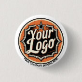 Badge Rond 2,50 Cm Custom Logo and Text Business (Devant)