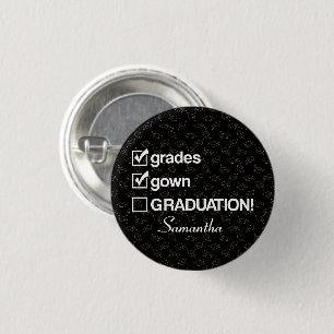 Badge Rond 2,50 Cm Custom Name Graduation Gift   Funny Graduation