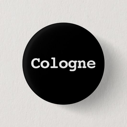 Badge Rond 2,50 Cm Customisable Cologne Typography (Devant)