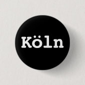 Badge Rond 2,50 Cm Customisable Köln Typography (Devant)