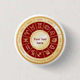 Badge Rond 2,50 Cm Customisez votre bouton Horoscope