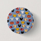 Badge Rond 2,50 Cm Cute chat (Devant)