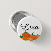 Badge Rond 2,50 Cm Cute Citrouille orange (Devant & derrière)