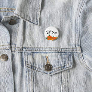 Badge Rond 2,50 Cm Cute Citrouille orange