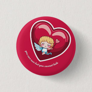 Badge Rond 2,50 Cm Cute Cupide