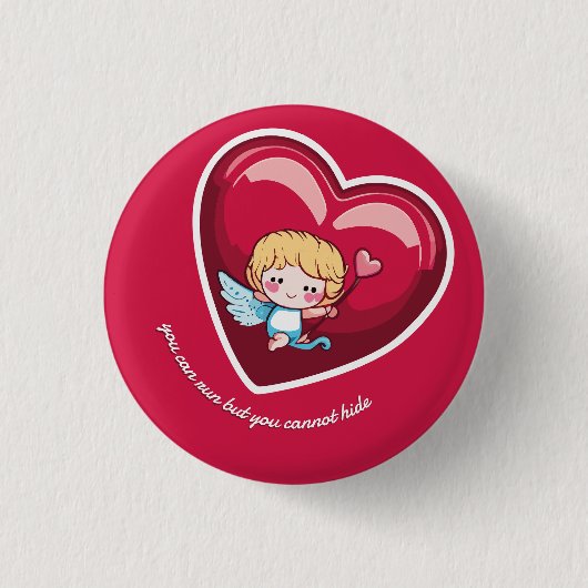 Badge Rond 2,50 Cm Cute Cupide (Devant)