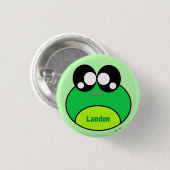 Badge Rond 2,50 Cm Cute de grenouille verte Kawaii (Devant & derrière)