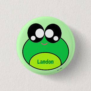 Badge Rond 2,50 Cm Cute de grenouille verte Kawaii
