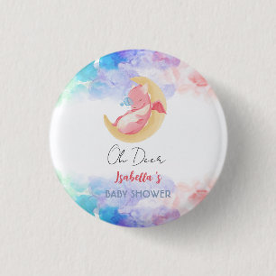 Badge Rond 2,50 Cm Cute dragon dinosaure arc-en-ciel baby shower de b