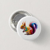 Badge Rond 2,50 Cm Cute écureuil (Devant & derrière)