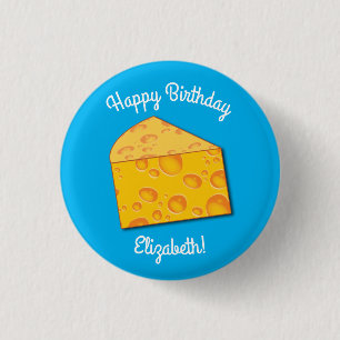 Badge Rond 2,50 Cm Cute Fromage Wedge Enfants 1er anniversaire fête